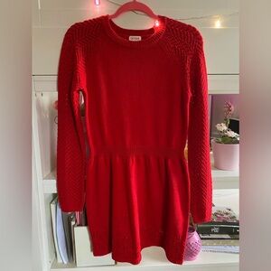 ✨2/$40✨ NWOT Cat & Jack Girls’ Red Sparkly Long Sleeve Dress